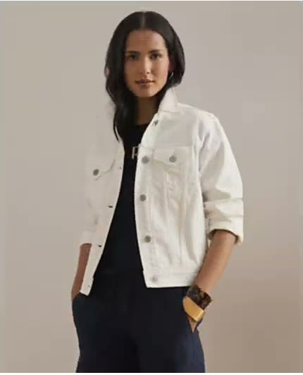 lauren ralph lauren — women's denim trucker jacket lauren ralph lauren — women's denim trucker jacket