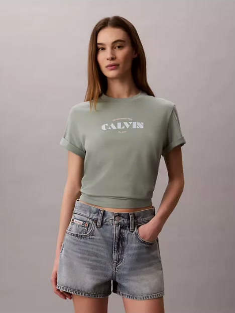 bold logo graphic classic t shirt