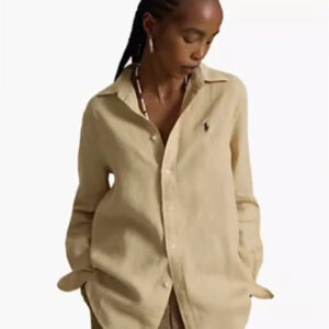 polo ralph lauren — women's classic fit linen shirt