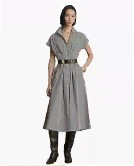 women's striped pleated broadcloth shirt dress women's striped pleated broadcloth shirt dress