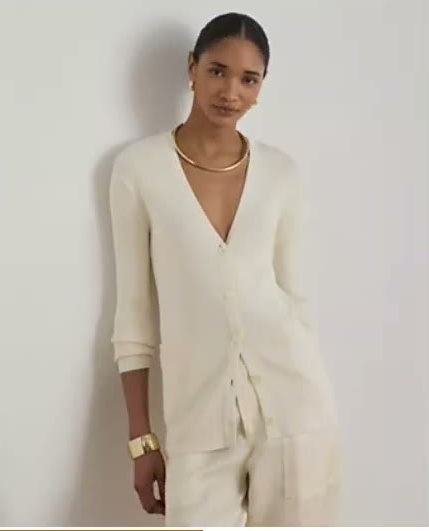 lauren ralph lauren — women's slim fit long sleeve cardigan sweater lauren ralph lauren — women's slim fit long sleeve cardigan sweater