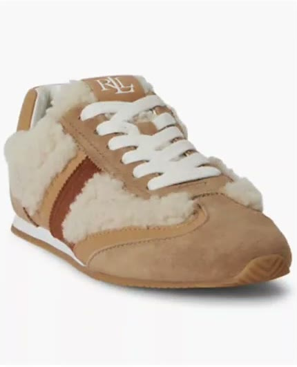 lauren ralph lauren — women's dani low profile shearling sneakers lauren ralph lauren — women's dani low profile shearling sneakers