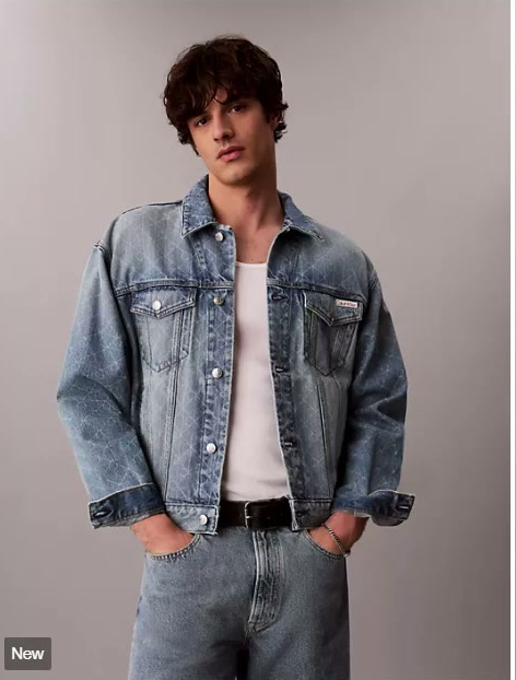 emblem logo 90s trucker jacket