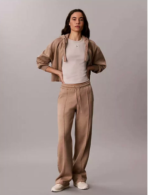 logo tape fleece sweatpants