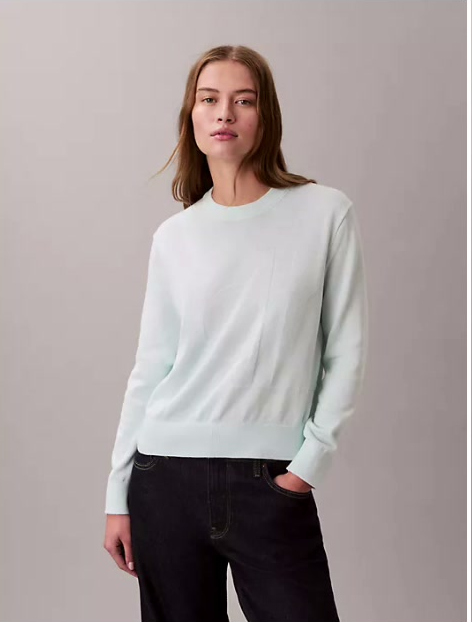smooth cotton monogram sweater
