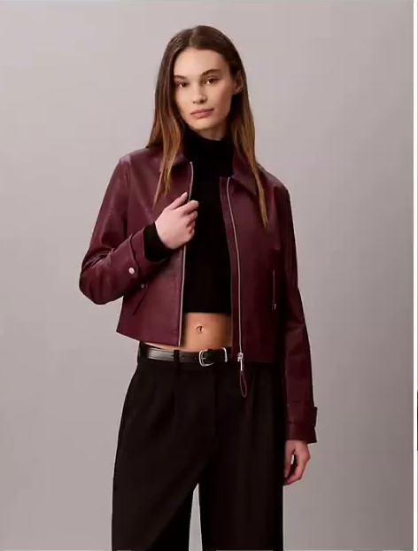 faux leather moto jacket