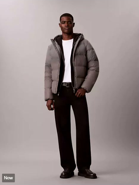reflective ombre down puffer jacket