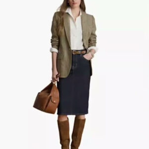 lauren ralph lauren — women's denim pencil skirt