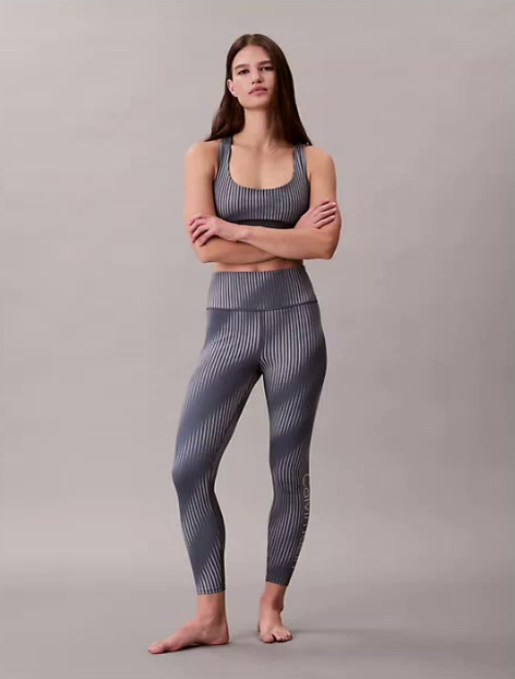 modern sport print high rise 7/8 leggings