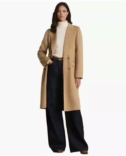 lauren ralph lauren — women's double breasted wool blend coat lauren ralph lauren — women's double breasted wool blend coat