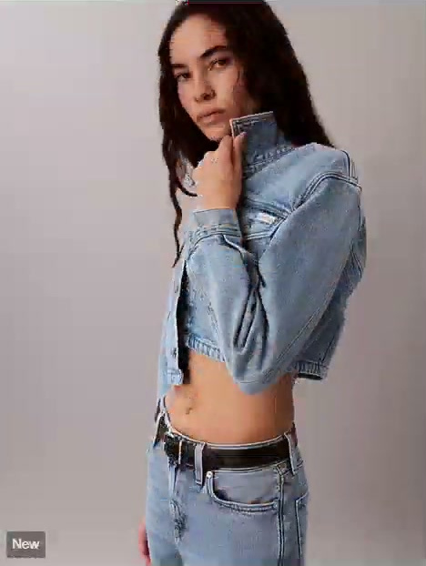 cropped denim trucker jacket