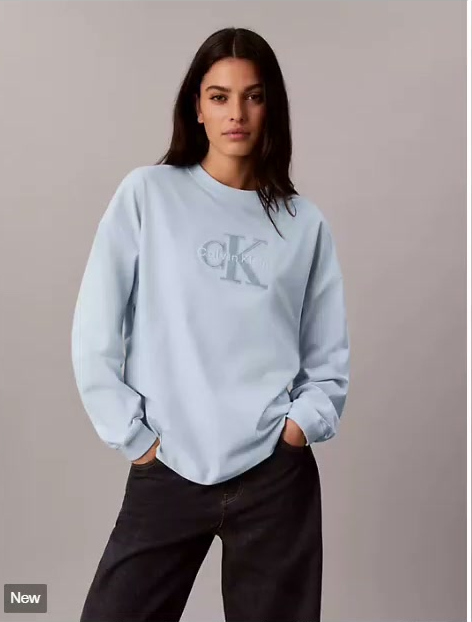 denim applique monologo tee