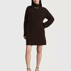 women's areena wool cashmere turtleneck cocoon sweater dress