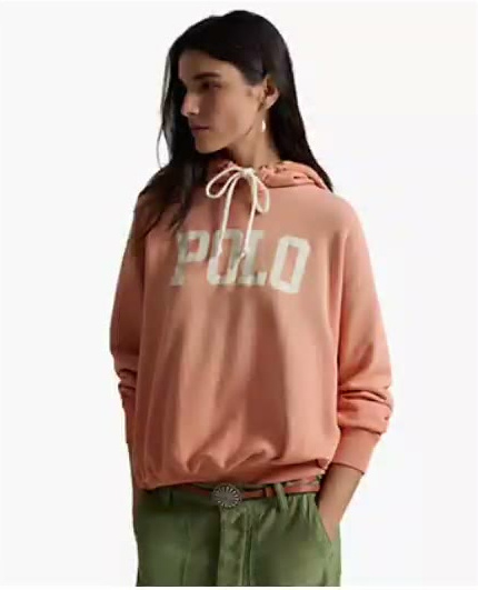 polo ralph lauren — women's crewneck lightweight logo print hoodie polo ralph lauren — women's crewneck lightweight logo print hoodie
