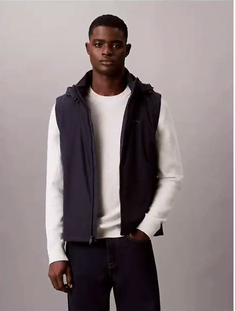 hooded padded vest