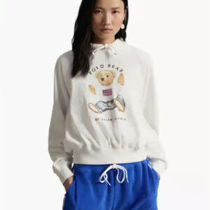 polo ralph lauren — women's drawstring hood raglan sleeve sweatshirt