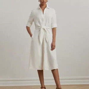 women's linen shirtdress