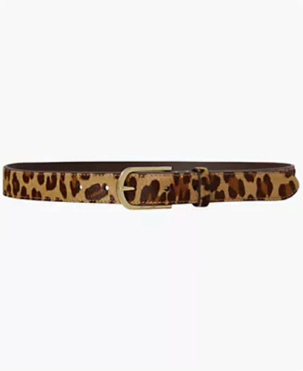 leopard print leather skinny belt leopard print leather skinny belt
