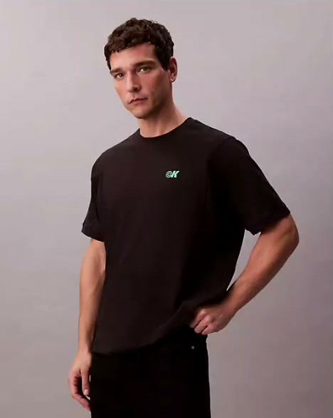cooling pique logo graphic relaxed t shirt