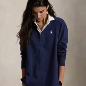 polo ralph lauren — women's oversized rugby collar shirt