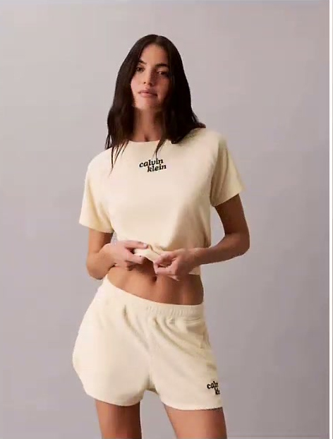 towel terry 1989 logo cropped sweatshirt