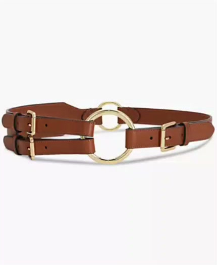 women's tri strap o ring leather belt women's tri strap o ring leather belt