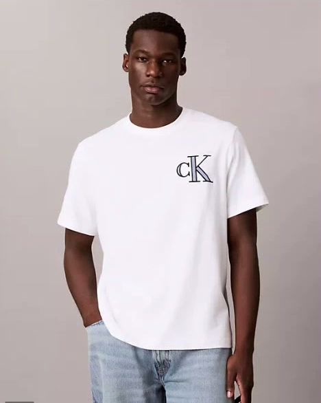 varsity monogram patch t shirt