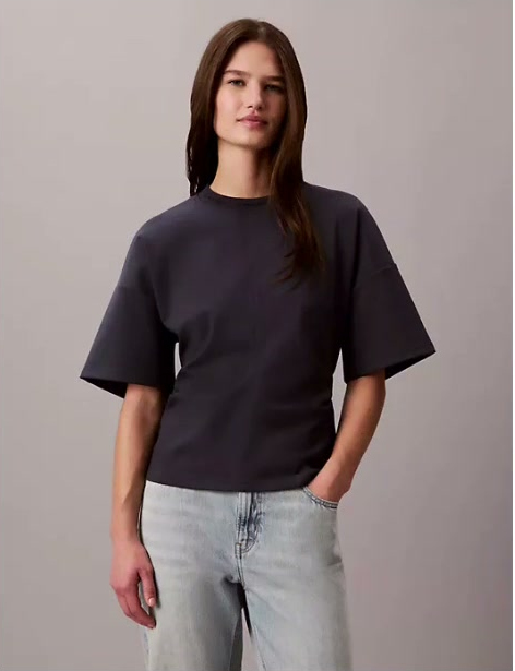 logo jacquard boxy t shirt