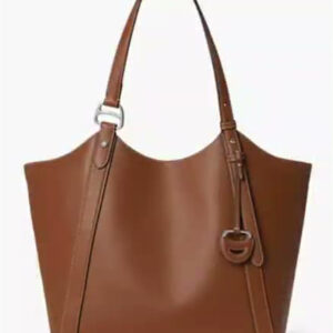 lauren ralph lauren — tasha extra large leather tote handbag