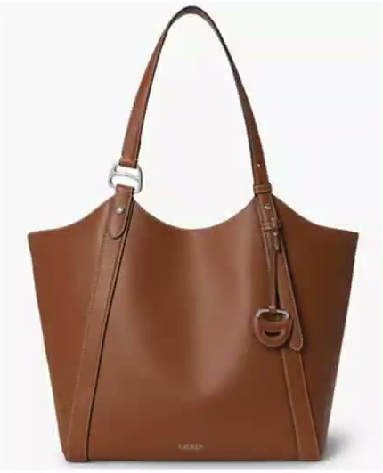 lauren ralph lauren — tasha extra large leather tote handbag lauren ralph lauren — tasha extra large leather tote handbag