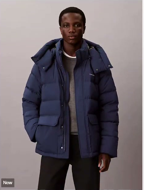 matte hooded down puffer jacket