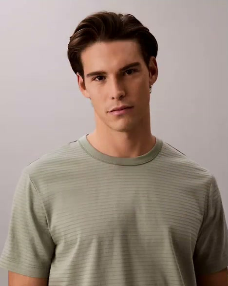 textured stripe classic t shirt