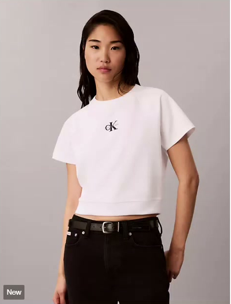 monologo interlock cropped tee