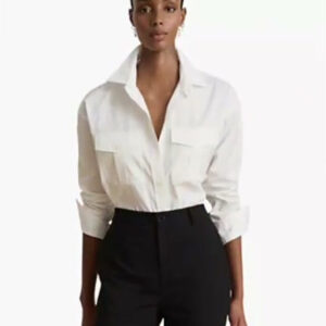 lauren ralph lauren — women's long sleeve button front shirt