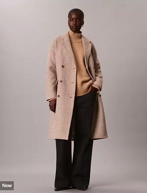relaxed wool blend peacoat