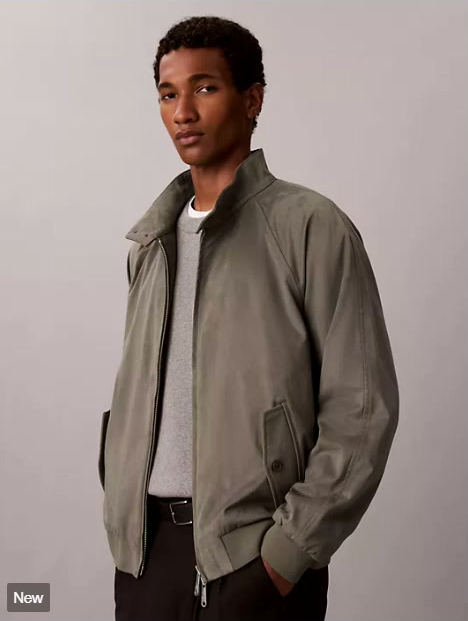 faux suede raglan jacket