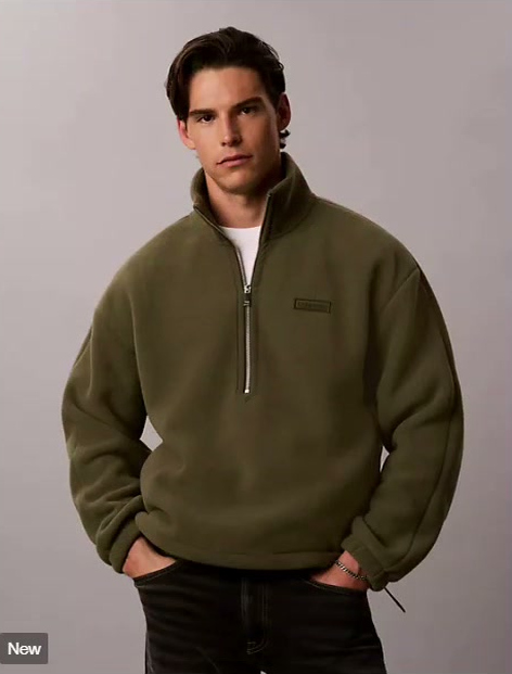 fleece quarter zip sweater