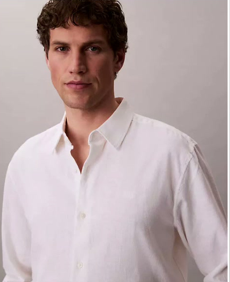 linen cotton classic button down shirt