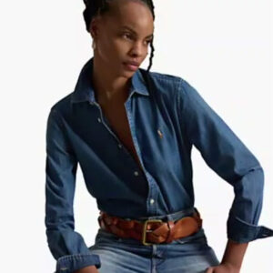 polo ralph lauren — women's slim fit denim shirt