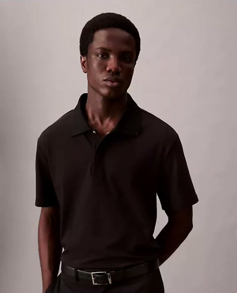 cotton blend pique classic polo shirt