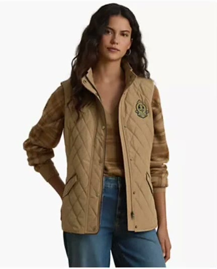 lauren ralph lauren — women's lined diamond quilted vest lauren ralph lauren — women's lined diamond quilted vest