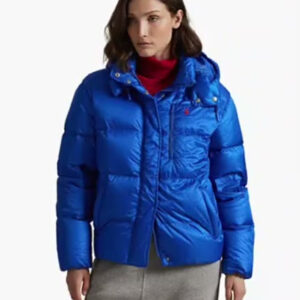 polo ralph lauren — women's water resistant long sleeve quilt jacket