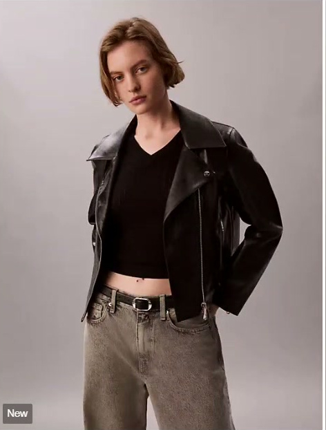 faux leather biker jacket