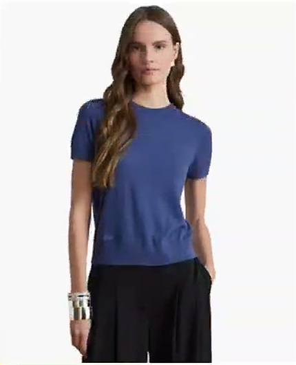 lauren ralph lauren — petite cotton modal blend short sleeve crewneck pullover sweater lauren ralph lauren — petite cotton modal blend short sleeve crewneck pullover sweater