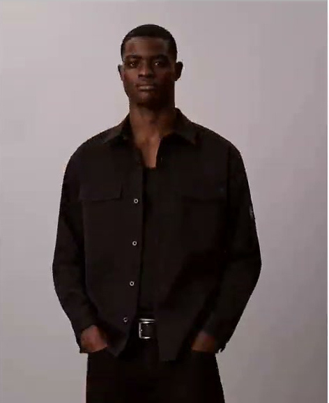 utility chino relaxed overshirt