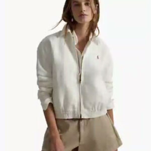 polo ralph lauren — women's linen windbreaker