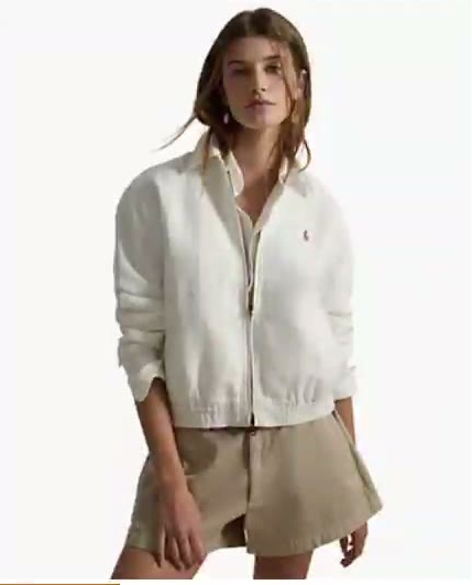 polo ralph lauren — women's linen windbreaker polo ralph lauren — women's linen windbreaker
