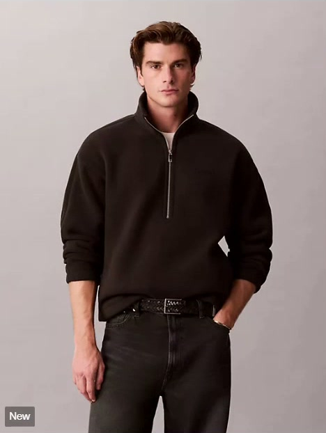 fleece quarter zip sweater