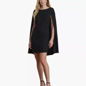women's georgette cape dress