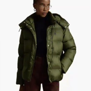 polo ralph lauren — women's water resistant long sleeve quilt jacket